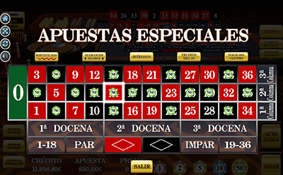 Apuesta Diamantes negros en la Roulette Royale.