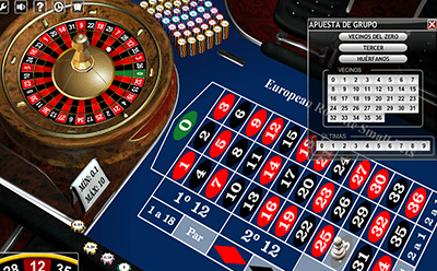 Opción seleccionable de apuestas anunciadas de la European Roulette Small Bets.