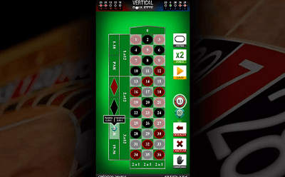 Apuesta a los pares en la ruleta vertical de Gaming1.