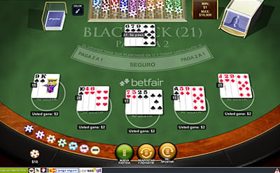 Blackjack en Betfair Casino