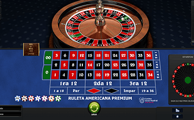 Mesa de ruleta Americana Premium con la función Estadísticas.