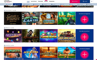 Selección de slots de categoría Premium en casino Gran Madrid online.